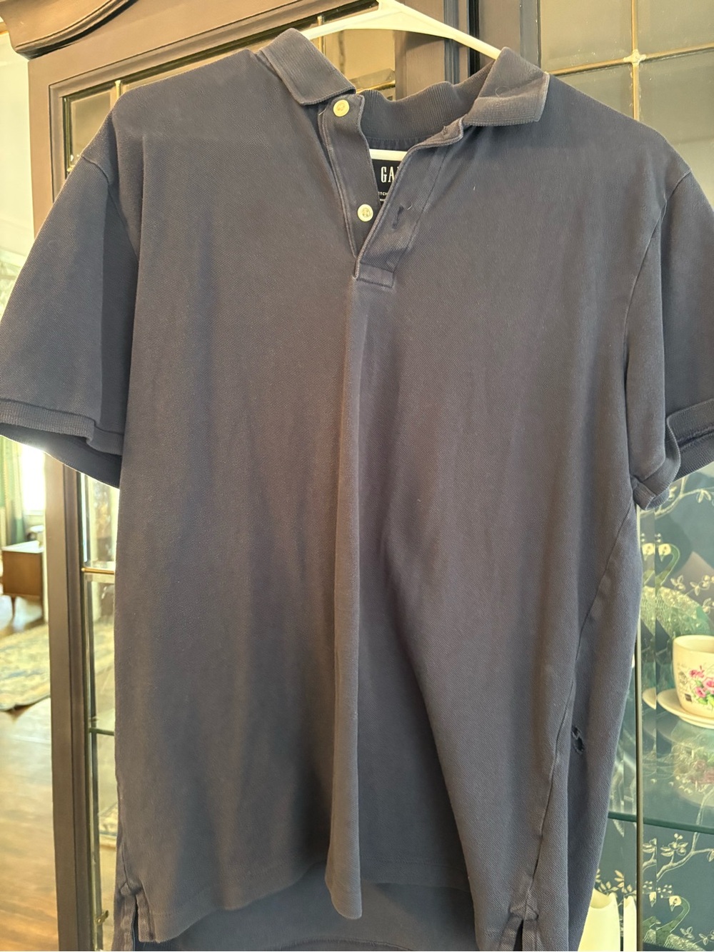 GAP Men's Dark Navy Short-Sleeve Polo
